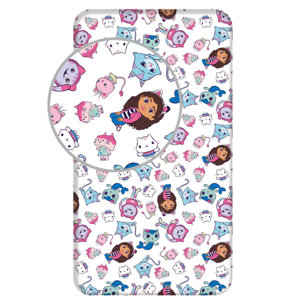Gabby's Dollhouse Cats palags ar gumiju 90x200 cm