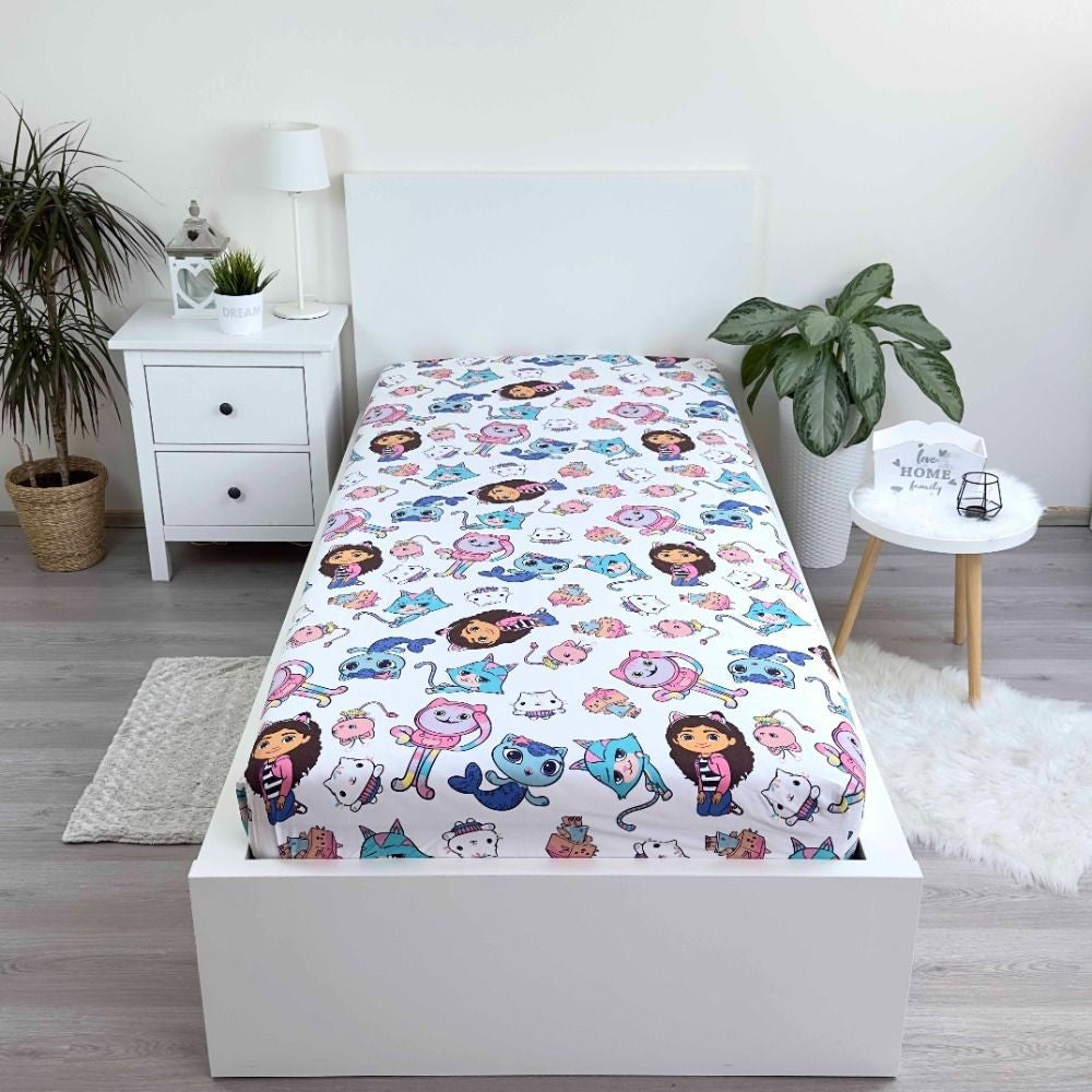 Gabby's Dollhouse Cats palags ar gumiju 90x200 cm