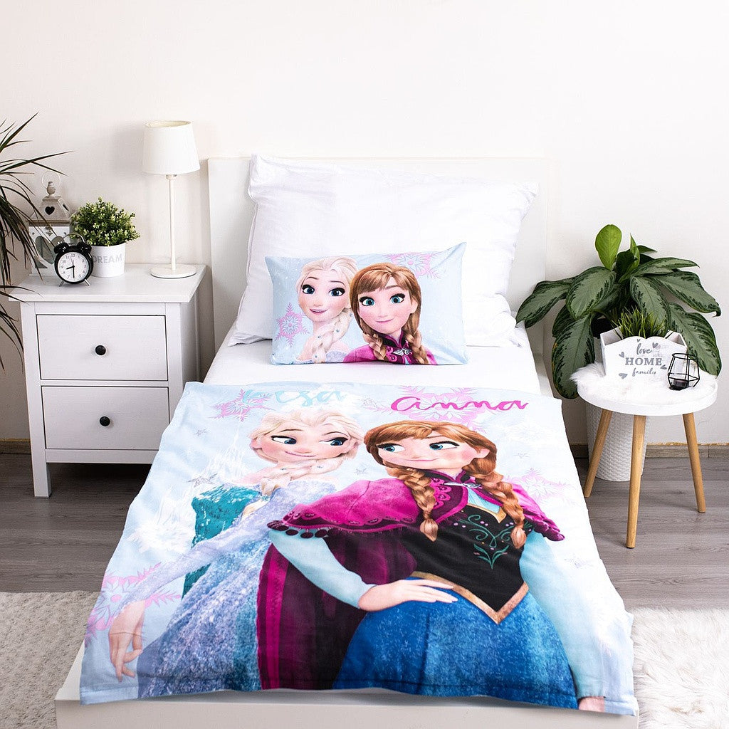 Disney Frozen gaiši zila bērnu gultasveļa 100–135 cm, 40–60 cm