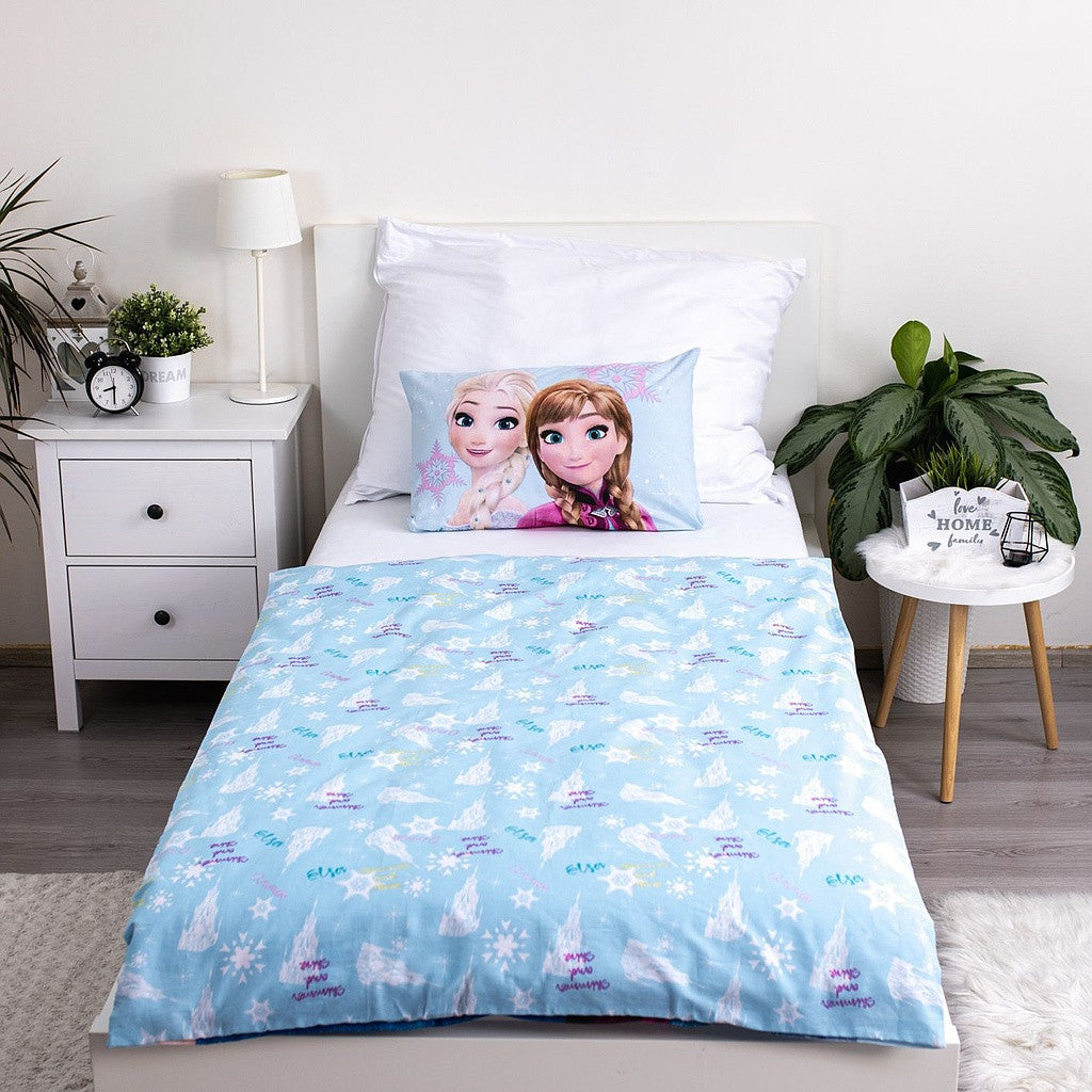 Disney Frozen gaiši zila bērnu gultasveļa 100–135 cm, 40–60 cm