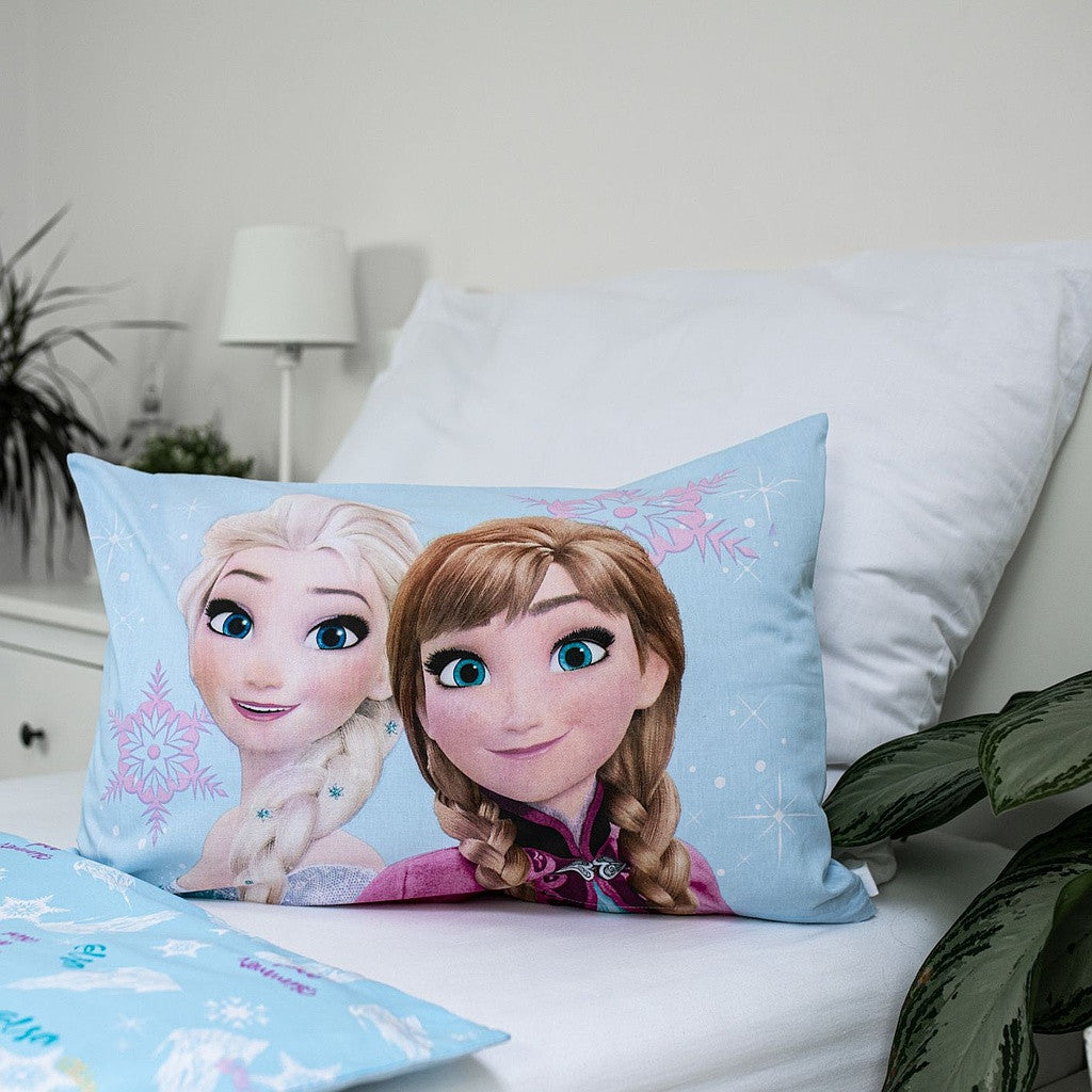 Disney Frozen gaiši zila bērnu gultasveļa 100–135 cm, 40–60 cm