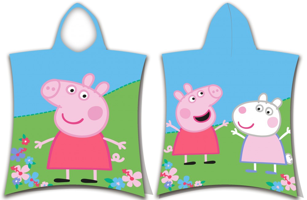 Peppa Pig draugu dvielis, pončo 50*115cm