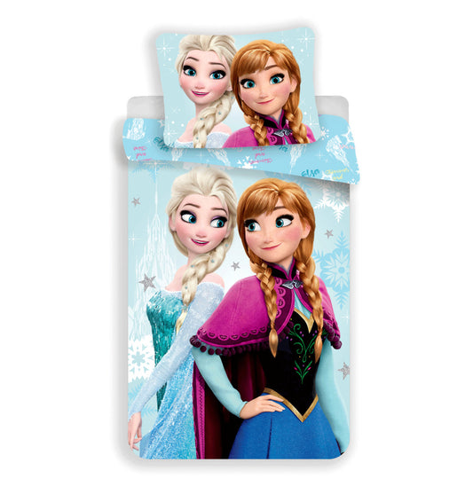 Disney Frozen gaiši zils gultasveļas komplekts 140–200 cm, 70–90 cm