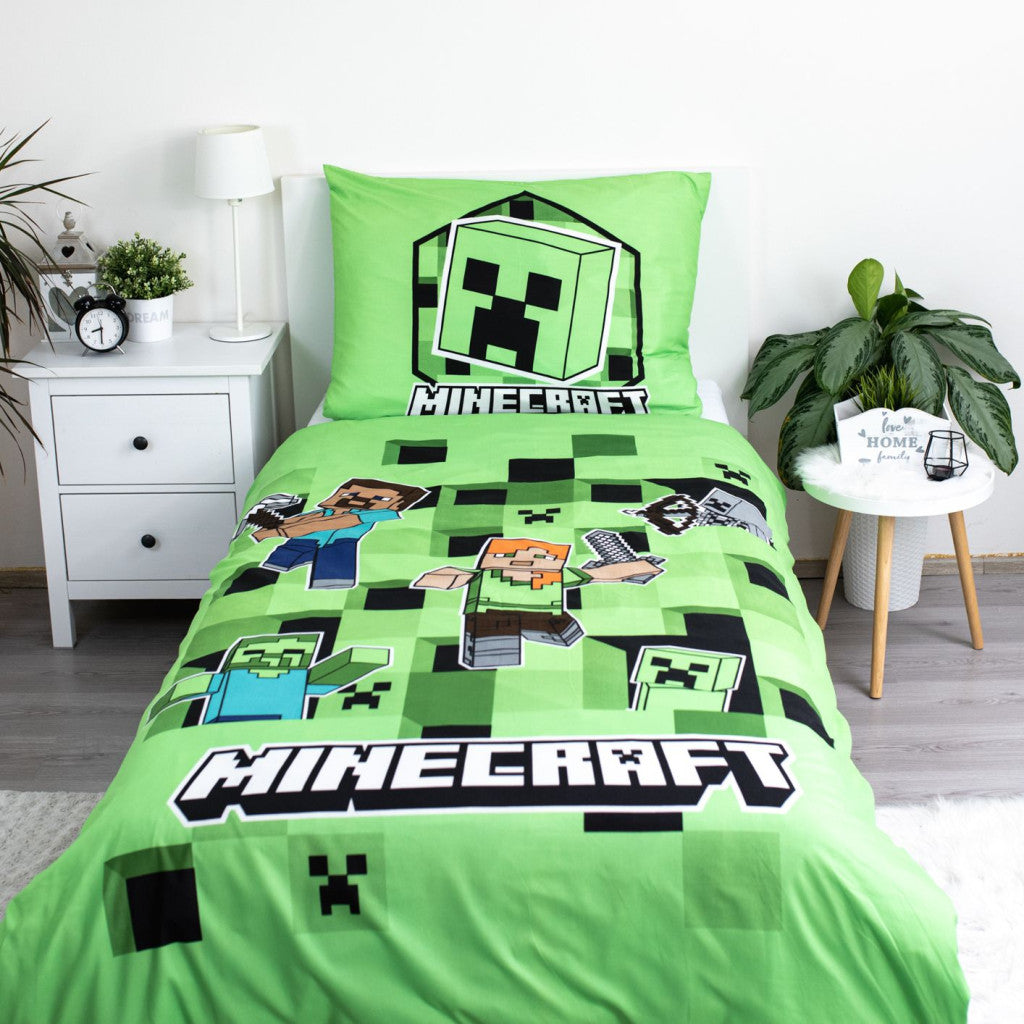 Minecraft Out of the Box √°gynem≈±huzat 140–200 cm, 70–90 cm mikrošķiedra