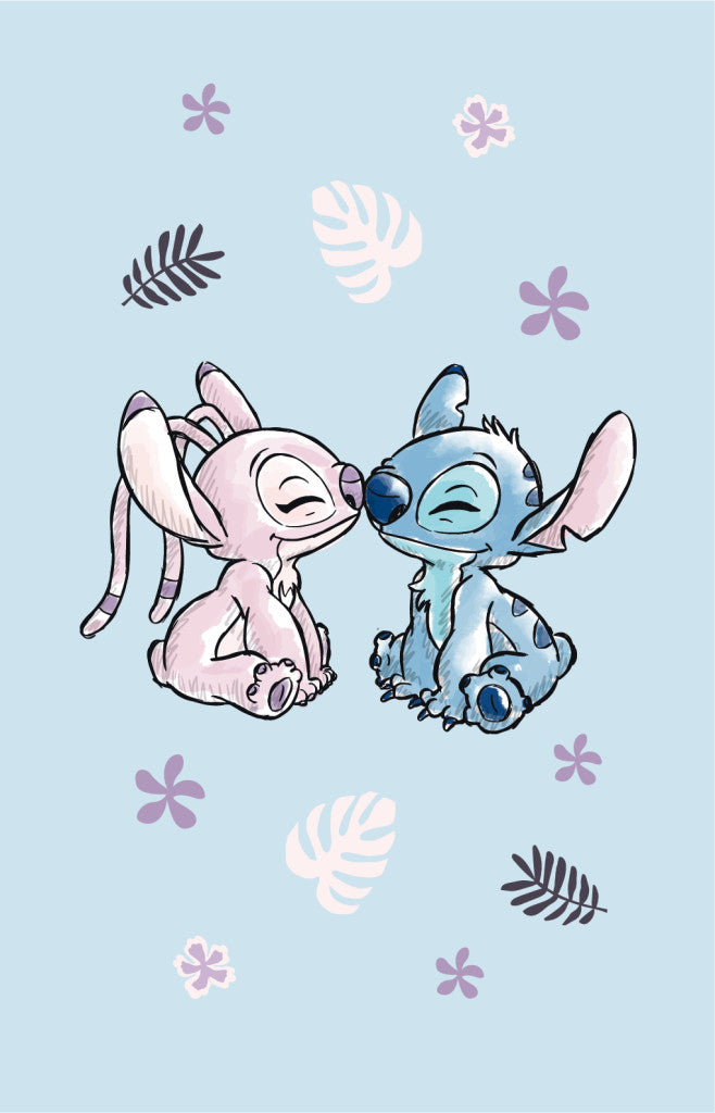 Disney Lilo un Stitch gaiši zils roku dvielis, sejas dvielis, dvielis 30x50cm