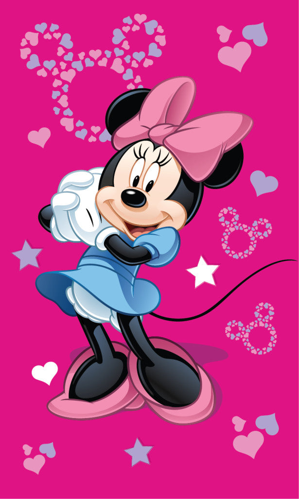 Disney Minnie rozā roku dvielis, sejas dvielis 30x50cm