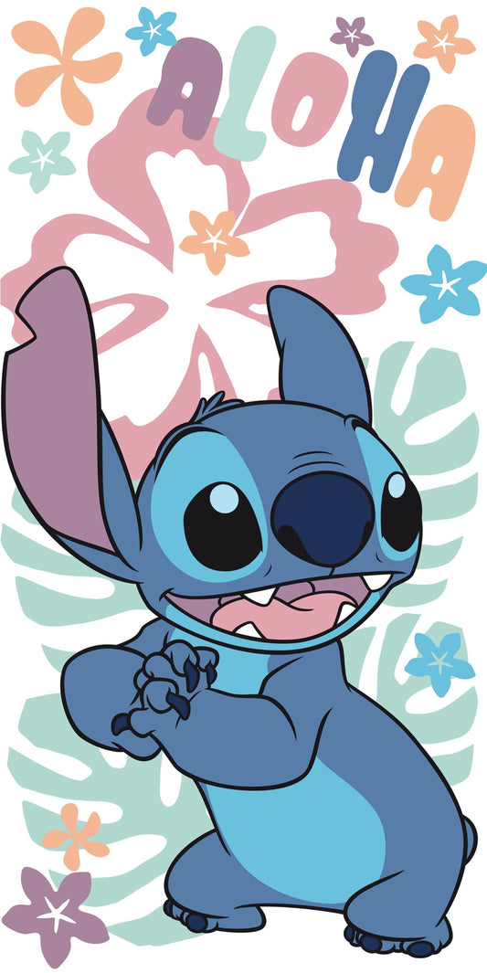 Disney Lilo un Stitch Hawaiian Harmony vannas dvielis, pludmales dvielis 70x140cm