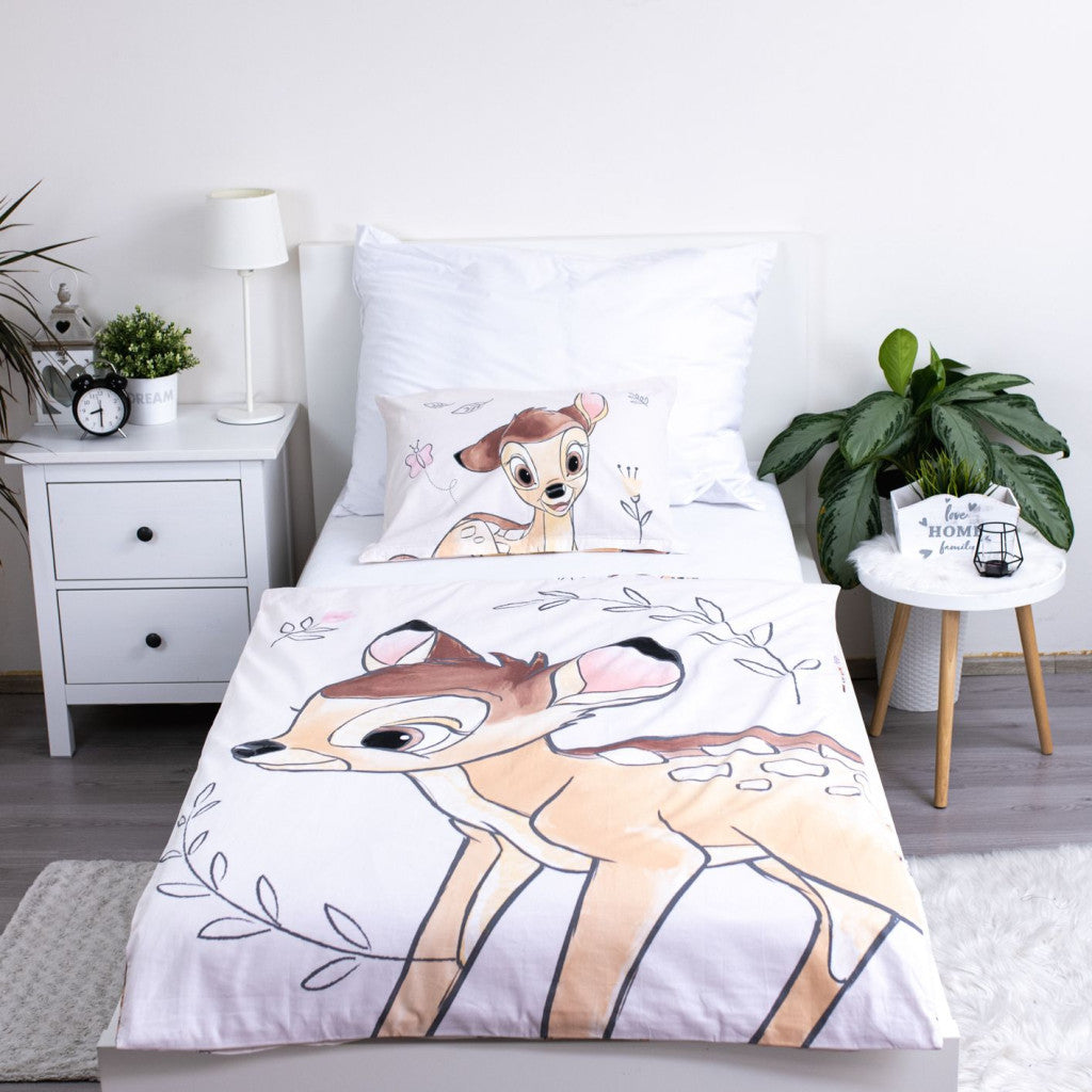 Disney Bambi bēšs bērnu gultasveļas pārvalks 100–135 cm, 40–60 cm