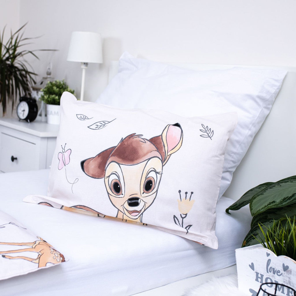 Disney Bambi bēšs bērnu gultasveļas pārvalks 100–135 cm, 40–60 cm