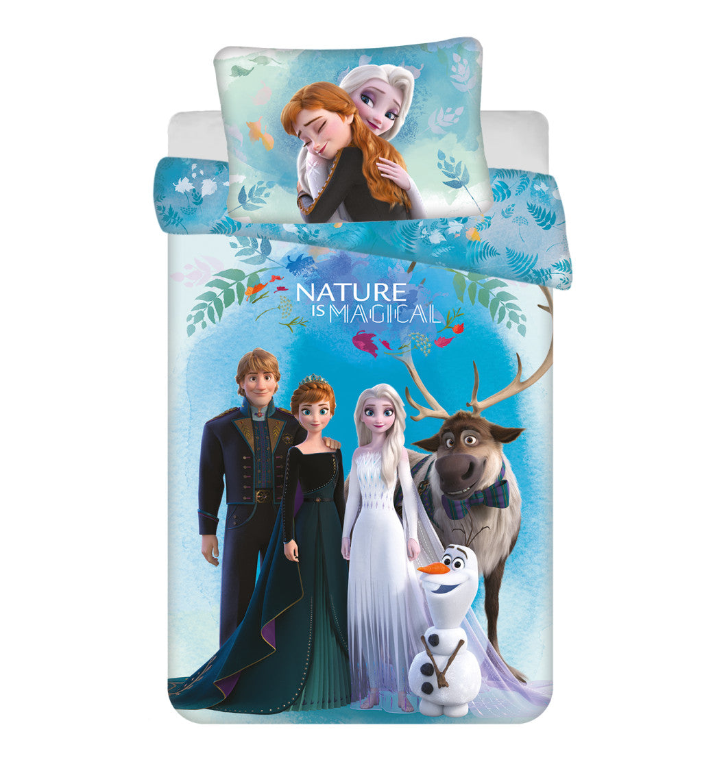 Disney Frozen Nature is Magic bērnu gultasveļa 100–135 cm, 40–60 cm