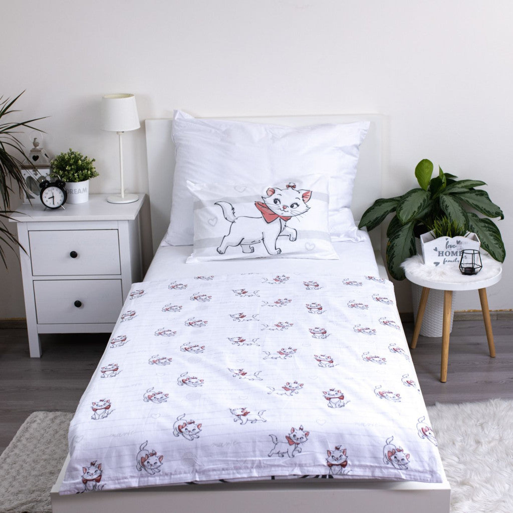 Disney Marie Bow bērnu gultasveļas pārvalks 100x135 cm, 40x60 cm