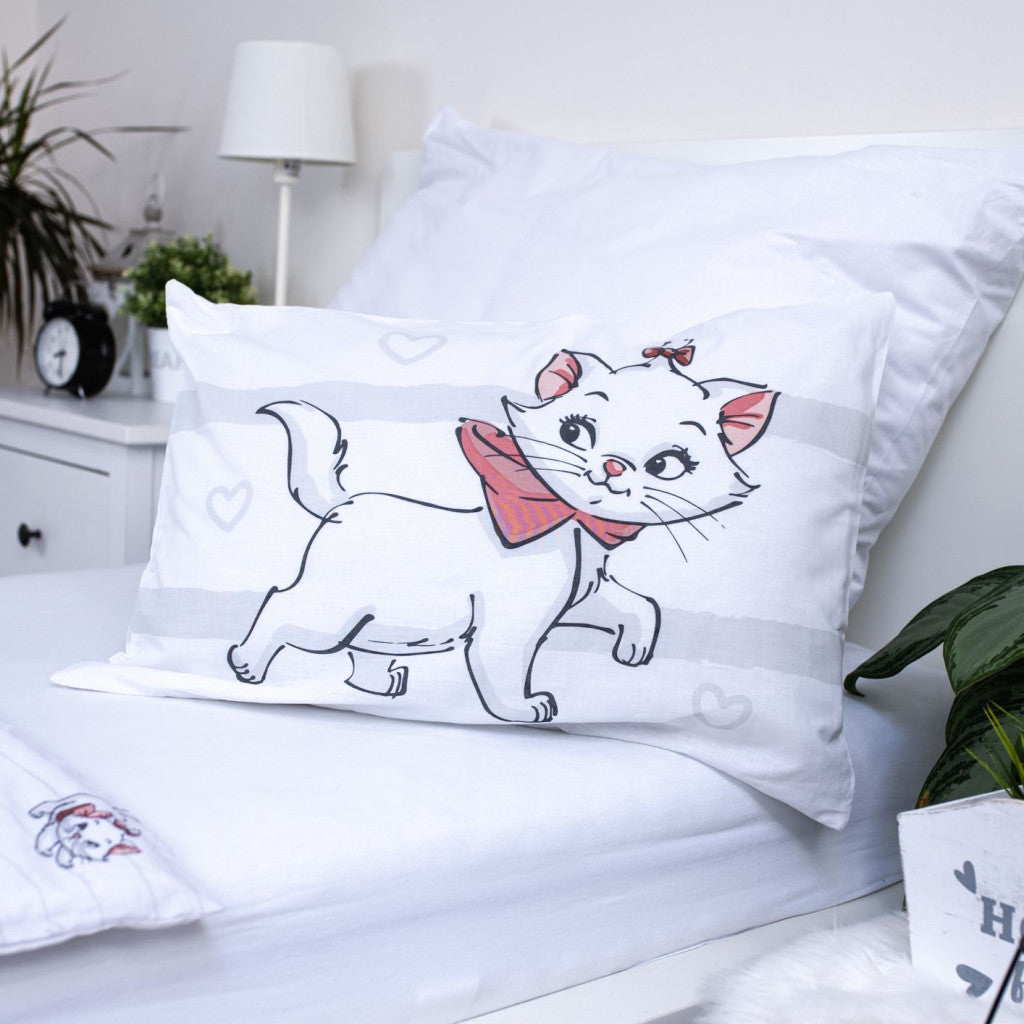 Disney Marie Bow bērnu gultasveļas pārvalks 100x135 cm, 40x60 cm