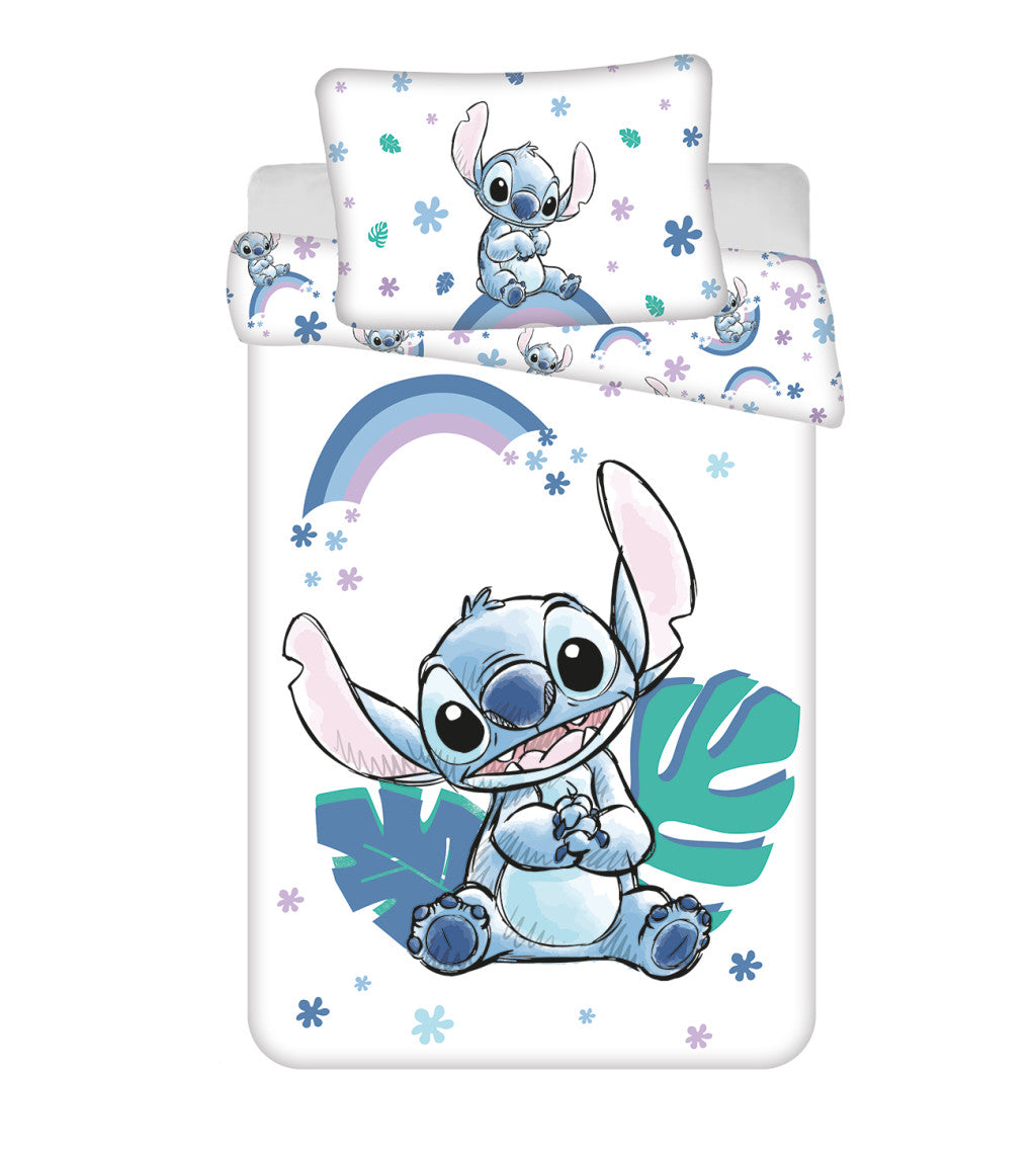 Disney Lilo un Stitch Varavīksnes bērnu gultasveļas komplekts 100√ó135 cm, 40√ó60 cm