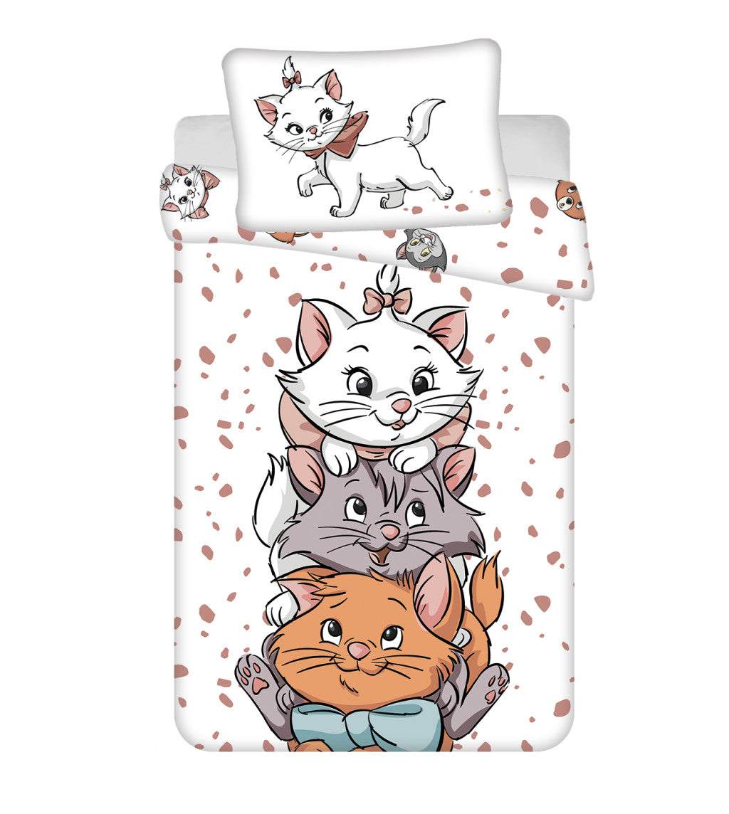 Disney Marie Friends bērnu gultasveļas pārvalks 100x135 cm, 40x60 cm