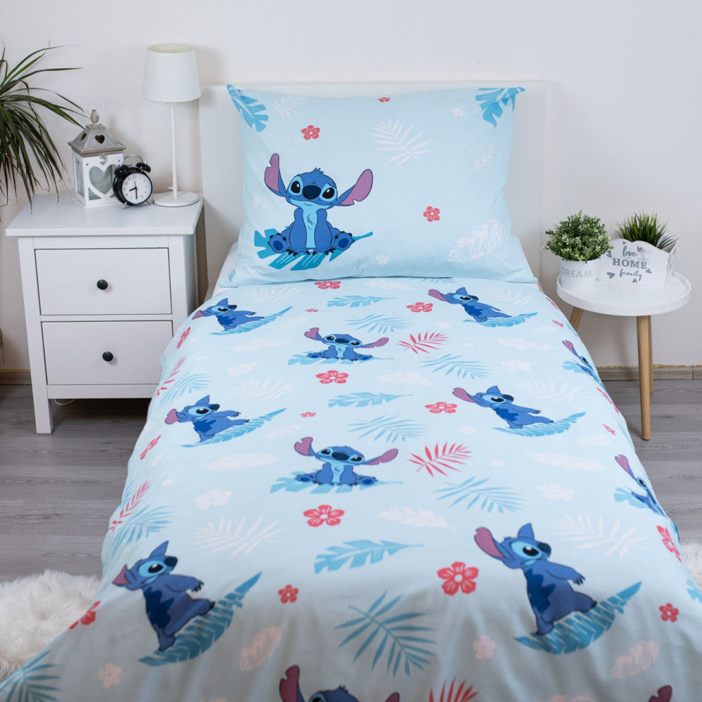 Disney Lilo un Stitch zils gultasveļas pārvalks 140–200 cm, 70–90 cm