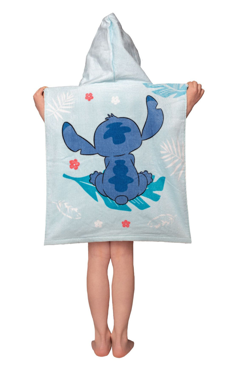 Disney Lilo un Stitch zils pludmales dvieļu pončo 50x115 cm