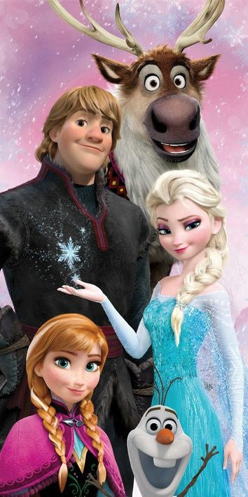 Disney Frozen ģimenes un draugu vannas dvielis, pludmales dvielis 70x140cm