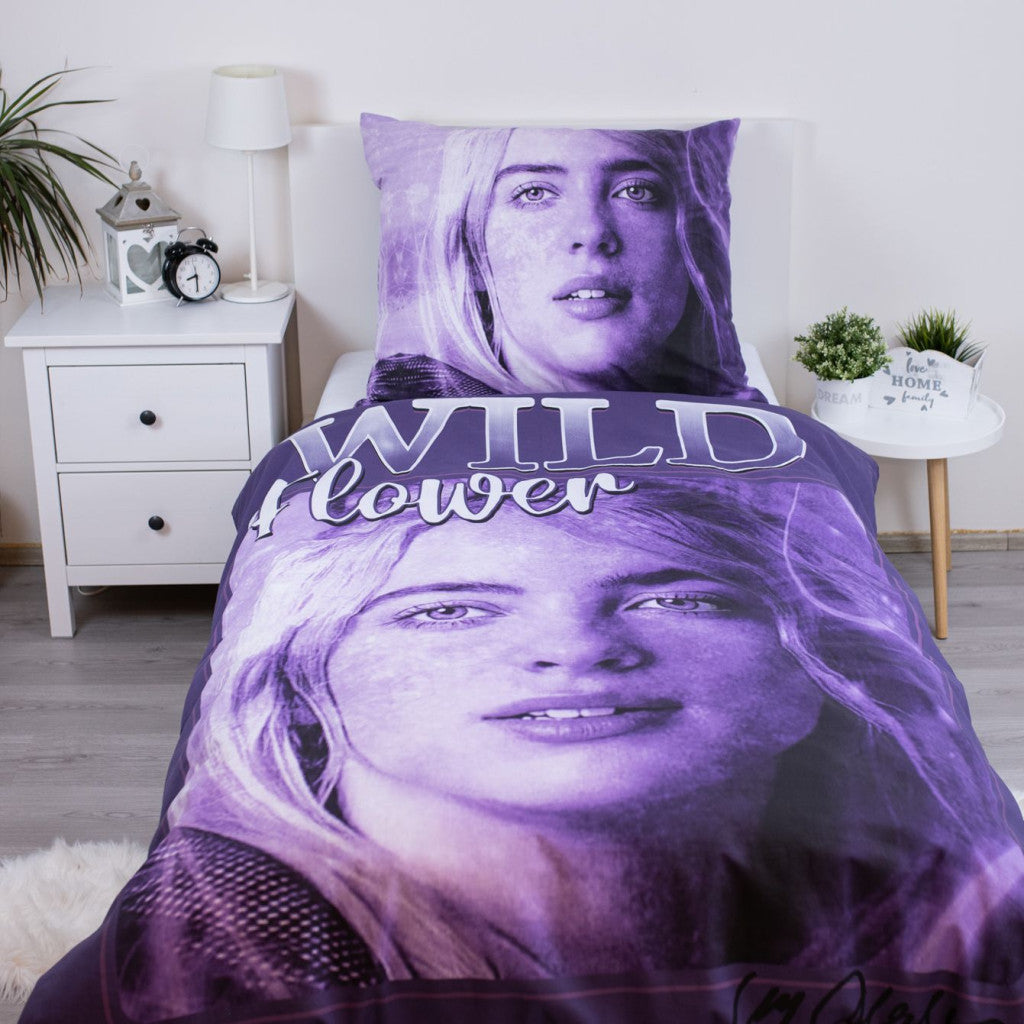 Billie Eilish gultasveļas komplekts "Wild Flower" 140–200 cm, 70–90 cm