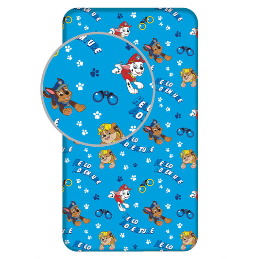 Ķepu patruļa Hello Adventure palags ar gumiju 90x200 cm