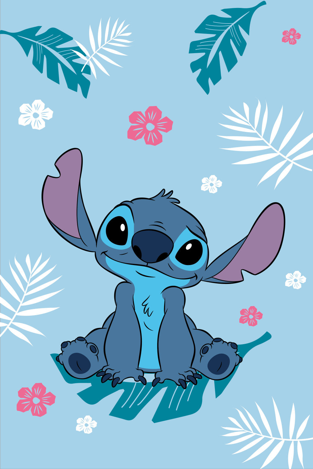Disney Lilo un Stitch zila polārā sega 100x150cm