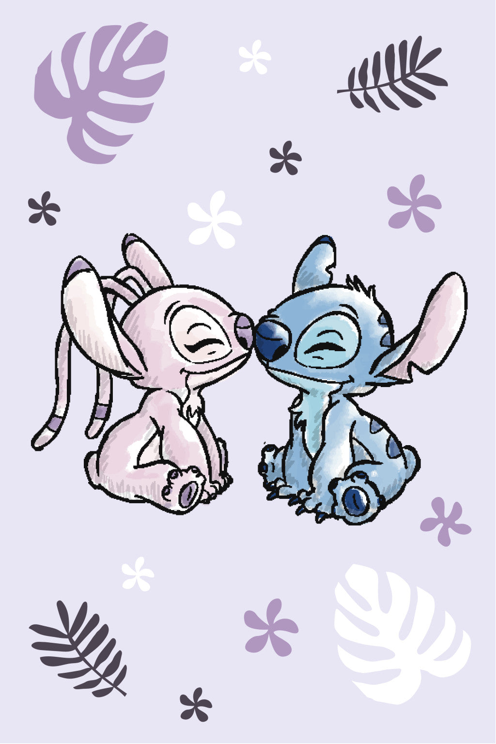 Disney Lilo un Stitch violeta flīsa sega 100x150cm