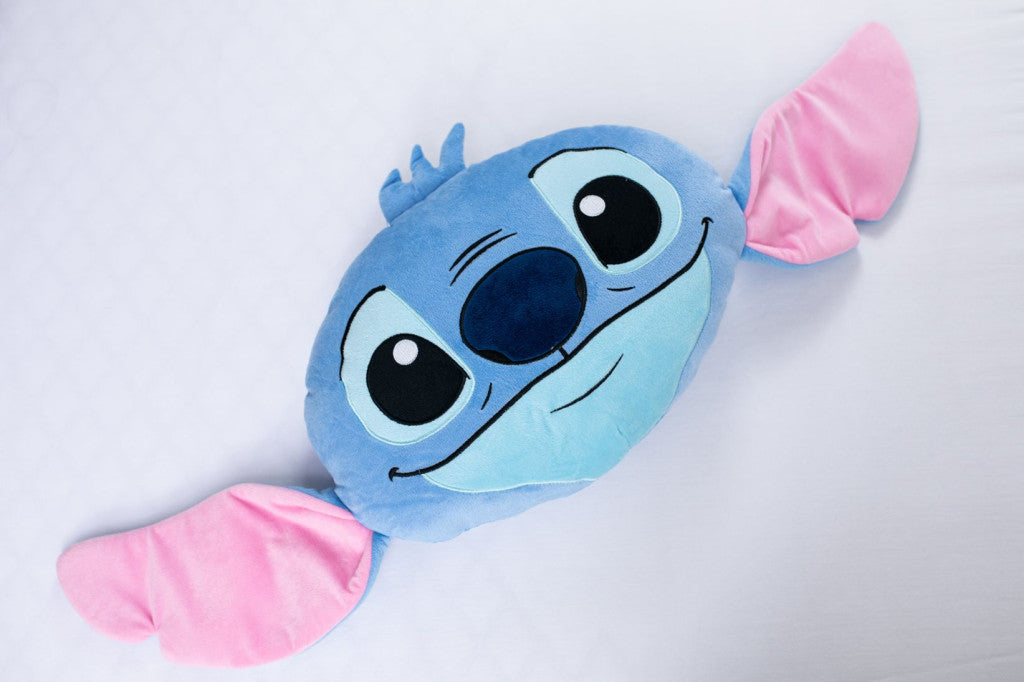 Disney Lilo un Stitch zils 3D spilvens, dekoratīvs spilvens 35 cm