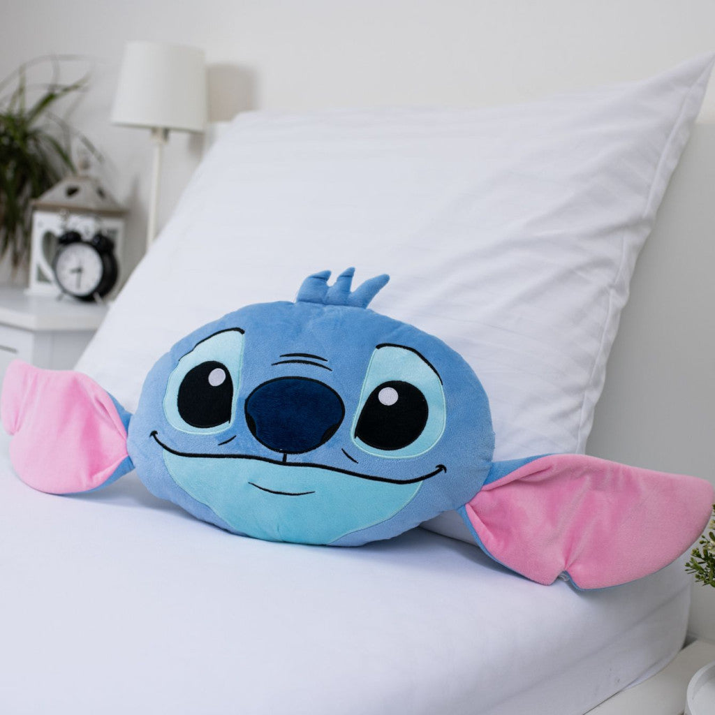 Disney Lilo un Stitch zils 3D spilvens, dekoratīvs spilvens 35 cm