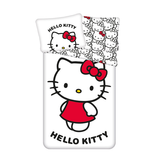 Hello Kitty balts gultas pārklājs 140–200 cm, 70–90 cm