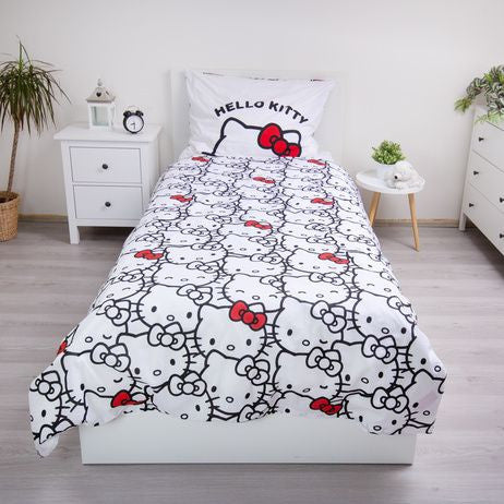 Hello Kitty balts gultas pārklājs 140–200 cm, 70–90 cm