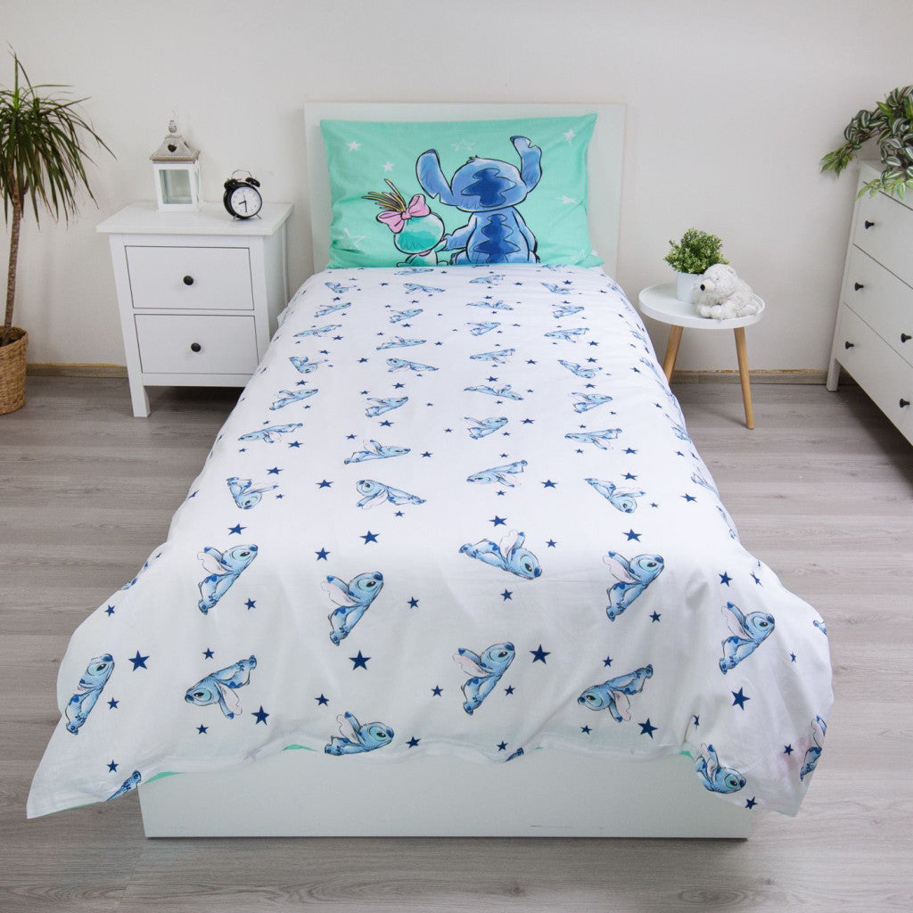 Disney Lilo un Stitch Buddies gultasveļas pārvalks 140–200 cm, 70–90 cm