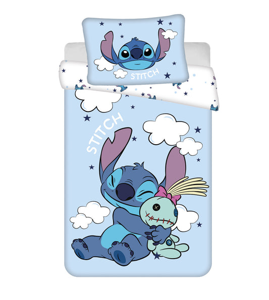 Disney Lilo un Stitch Mākoņi Bērnu gultasveļas komplekts 100√ó135 cm, 40√ó60 cm