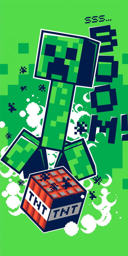Minecraft vannas dvielis, pludmales dvielis Boom 70*140cm