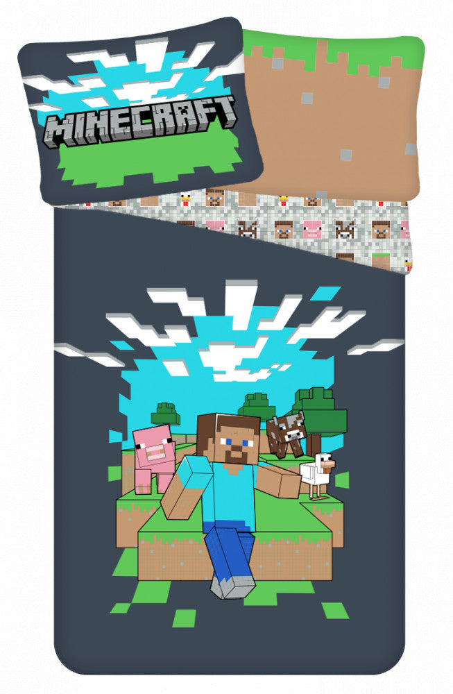 Minecraft gultas pārklājs 140–200 cm, 70–90 cm