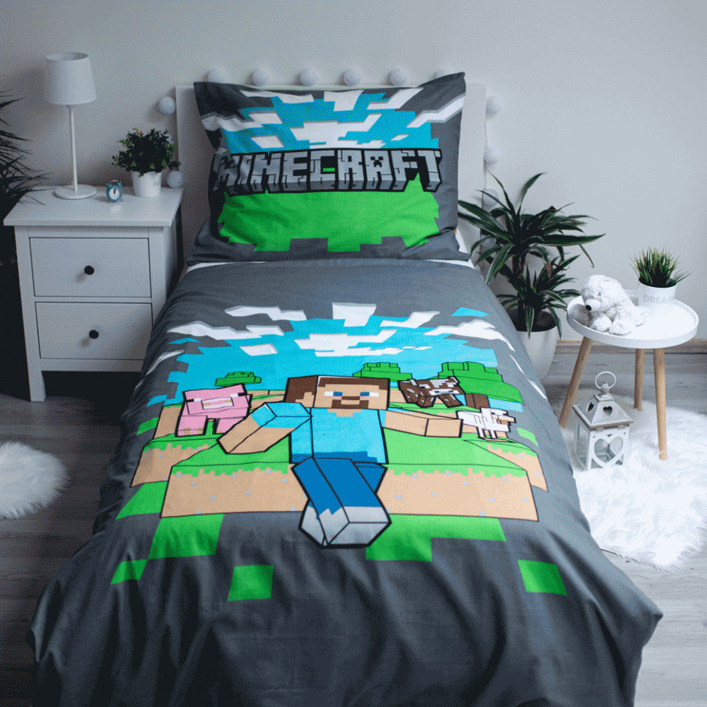 Minecraft gultas pārklājs 140–200 cm, 70–90 cm