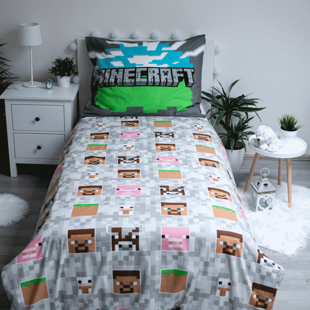 Minecraft gultas pārklājs 140–200 cm, 70–90 cm