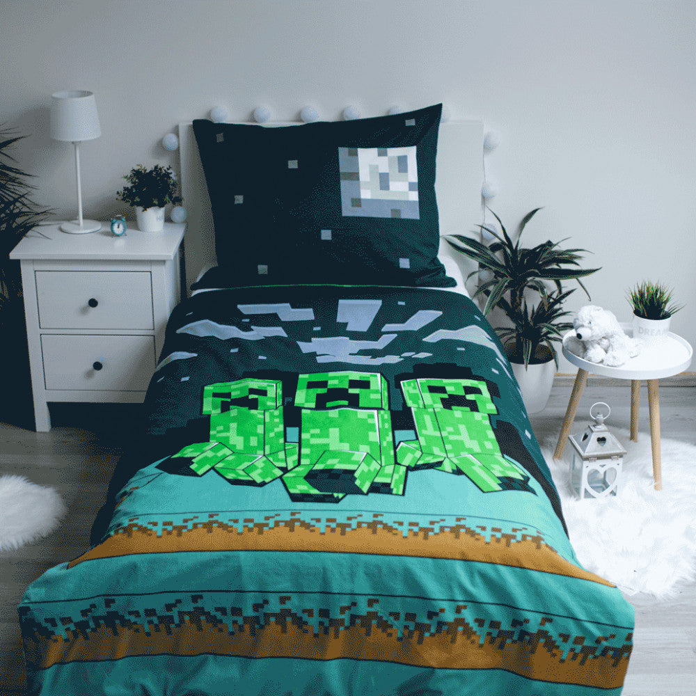 Minecraft Ssleep Tight gultasveļas komplekts 140√ó200cm, 70√ó90cm
