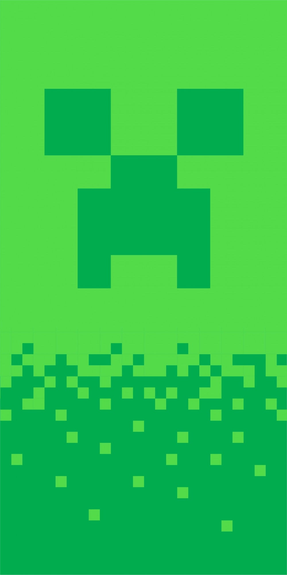 Minecraft vannas dvielis, pludmales dvielis Digital Creeper 70*140cm
