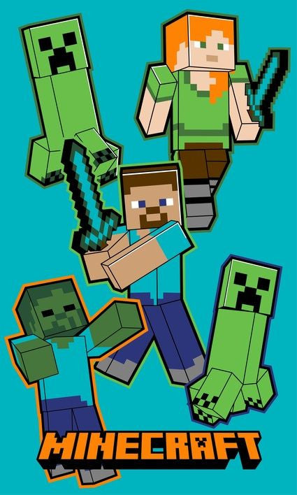 Minecraft rāpojošais dvielis 30x50cm