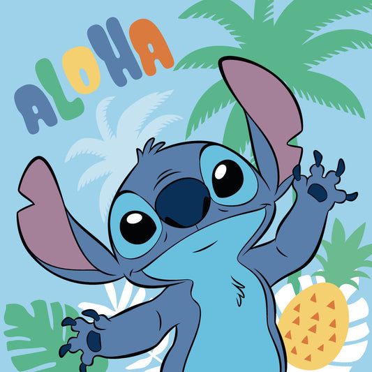 Disney Lilo un Stitch Ananas dvielis, sejas dvielis, dvielis 30x30cm