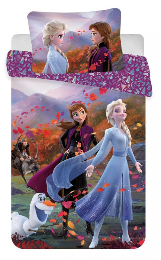 Disney Frozen Mountains bērnu gultasveļas komplekts 100–135 cm, 40–60 cm