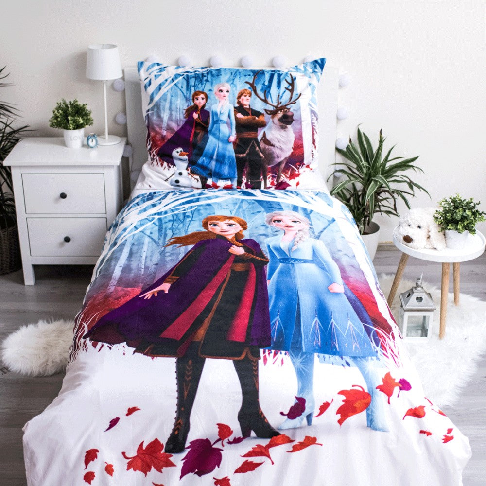 Disney Frozen Leaf gultasveļas komplekts 140–200 cm, 70–90 cm mikrošķiedra