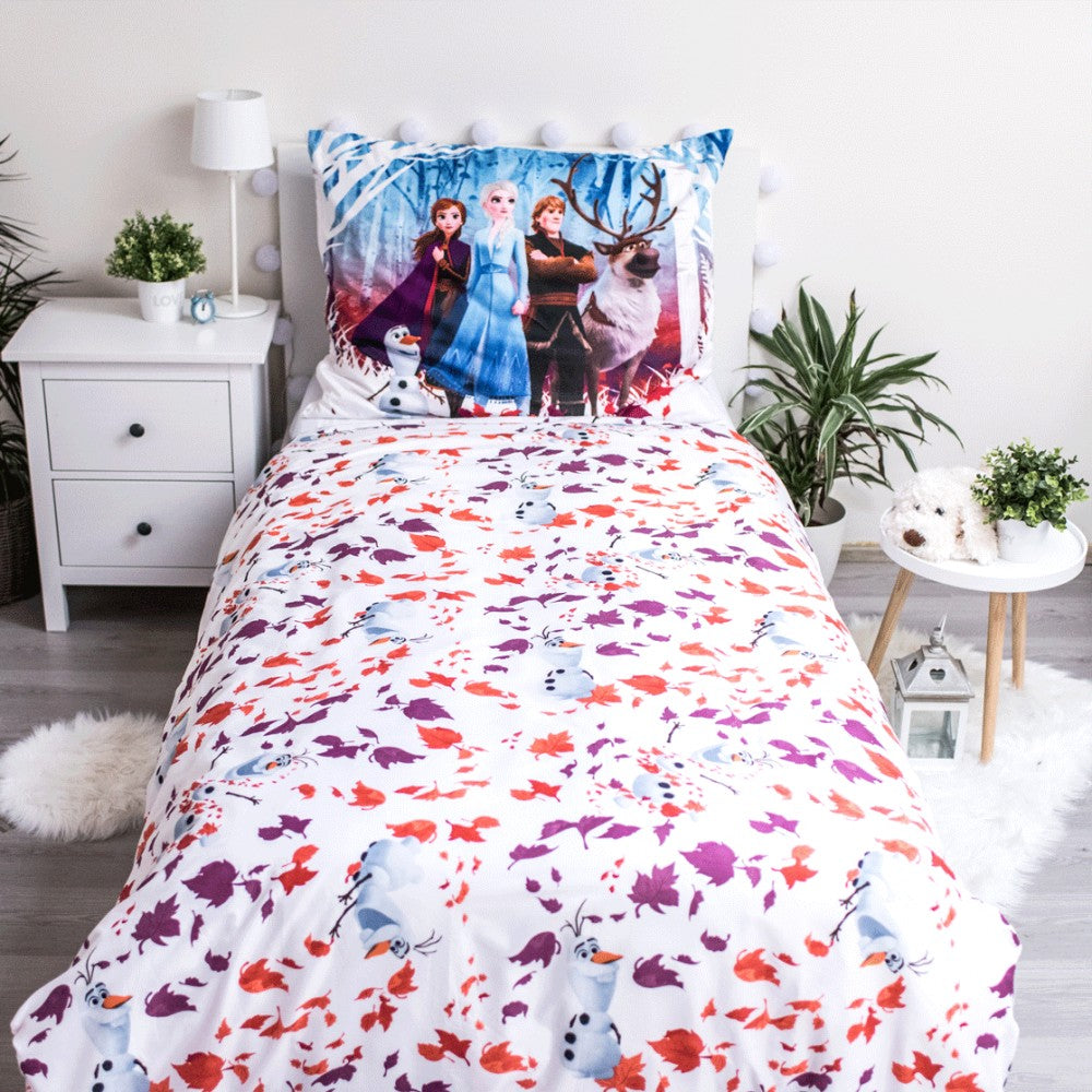 Disney Frozen Leaf gultasveļas komplekts 140–200 cm, 70–90 cm mikrošķiedra