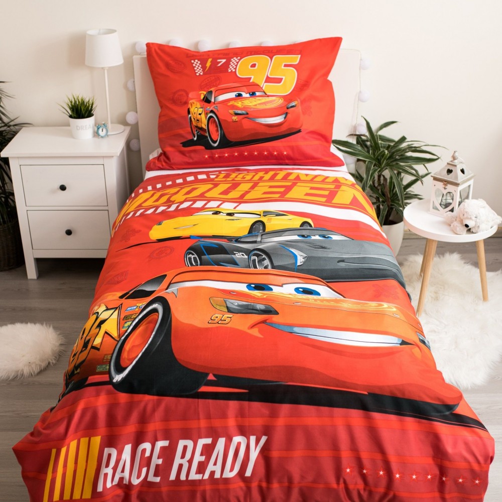 Disney Cars Race Ready gultasveļas komplekts 140–200 cm, 70–90 cm mikrošķiedra