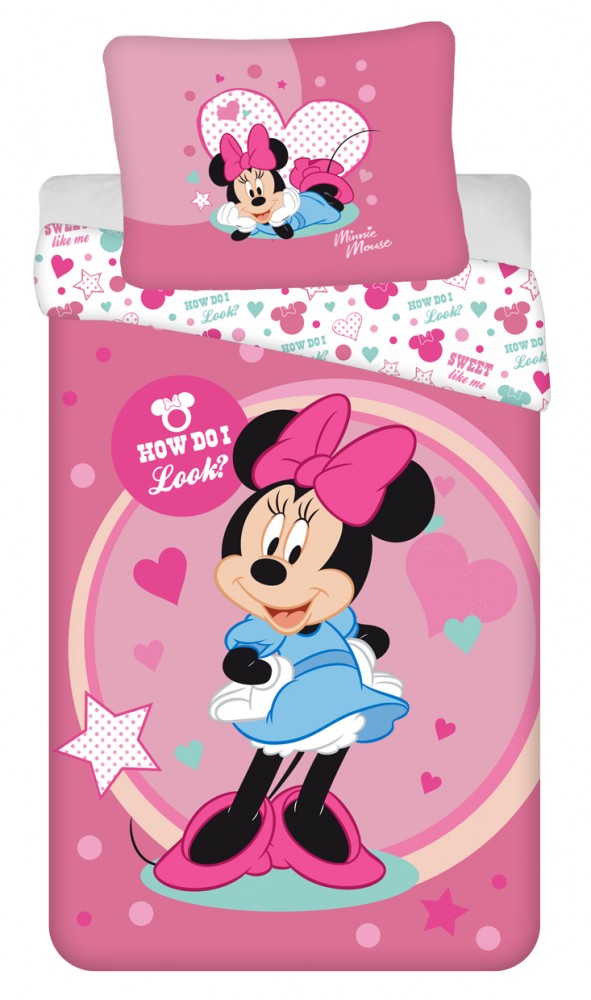 Disney Minnie stila gultasveļas komplekts 140–200 cm, 70–90 cm mikrošķiedra