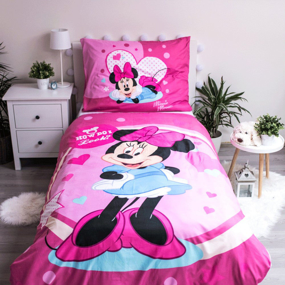 Disney Minnie stila gultasveļas komplekts 140–200 cm, 70–90 cm mikrošķiedra