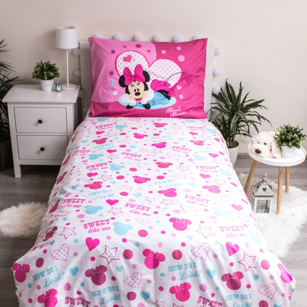 Disney Minnie stila gultasveļas komplekts 140–200 cm, 70–90 cm mikrošķiedra