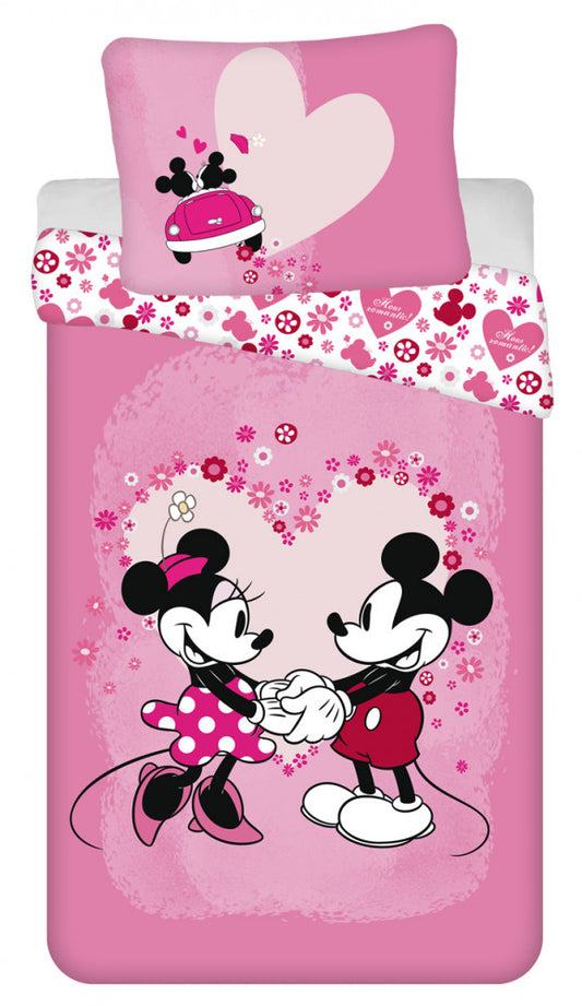 Disney Minnie Love gultasveļas komplekts 140–200 cm, 70–90 cm mikrošķiedra