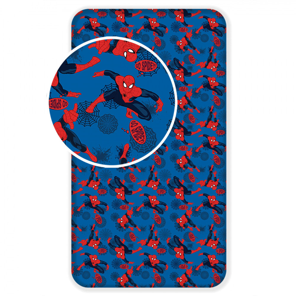 Zirnekļcilvēka palags ar gumiju 90x200 cm