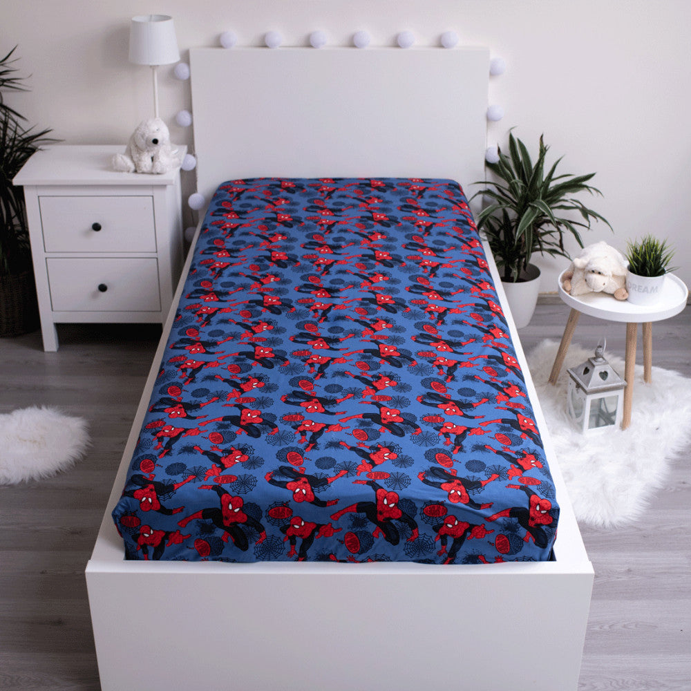 Zirnekļcilvēka palags ar gumiju 90x200 cm