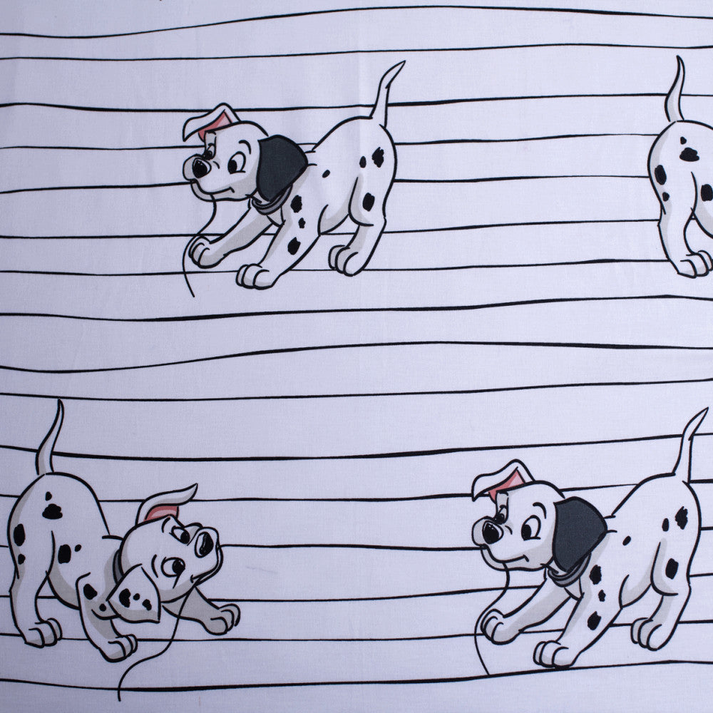 Disney 101 dalmāciešu Lucky Stripe palags ar gumiju, 90x200 cm